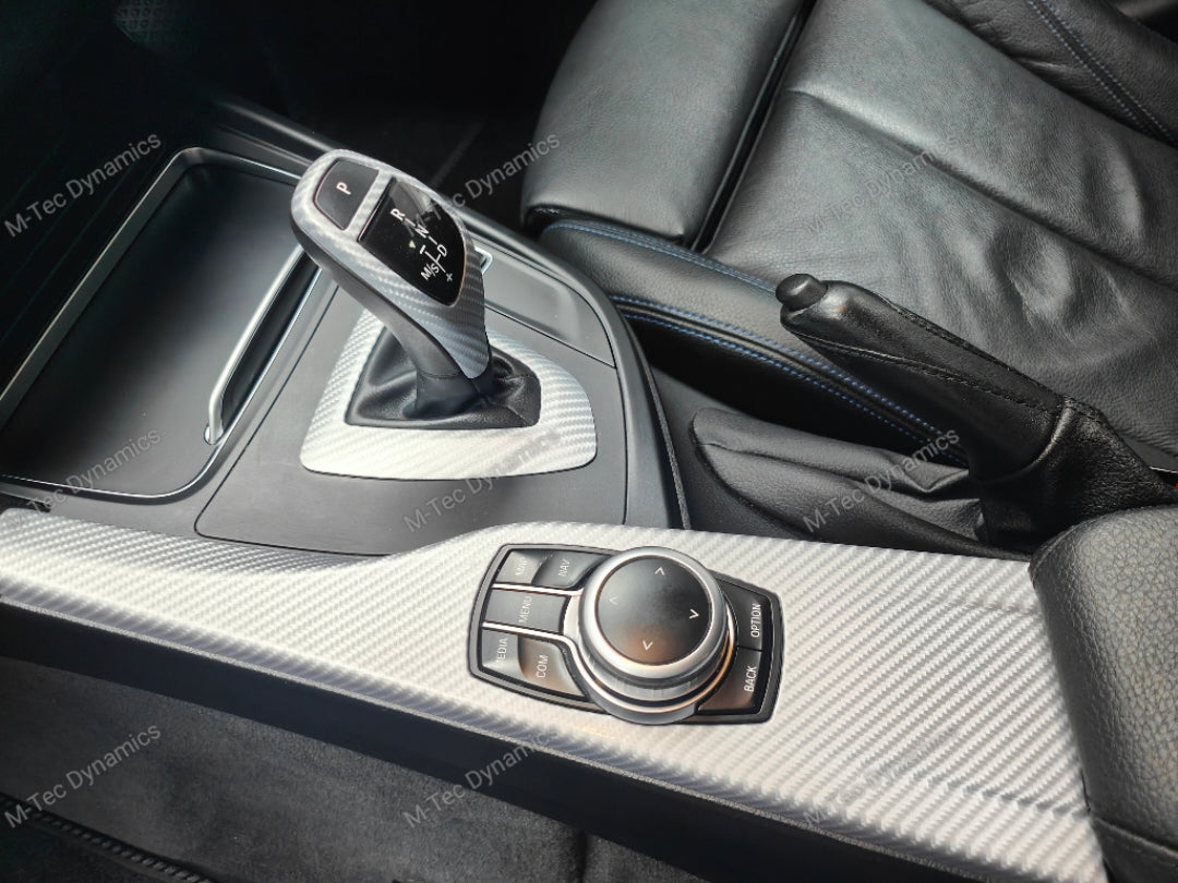WRAPPING SERVICE - BMW F3X INTERIOR TRIM SET - 4D SILVER CARBON (F30 F31 F32 F33 F36)
