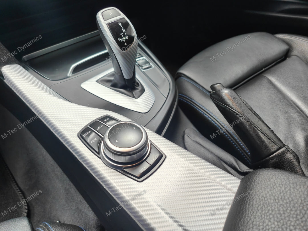 WRAPPING SERVICE - BMW F3X INTERIOR TRIM SET - 4D SILVER CARBON (F30 F31 F32 F33 F36)