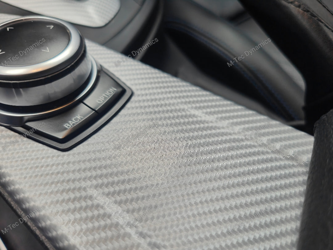 WRAPPING SERVICE - BMW F3X INTERIOR TRIM SET - 4D SILVER CARBON (F30 F31 F32 F33 F36)