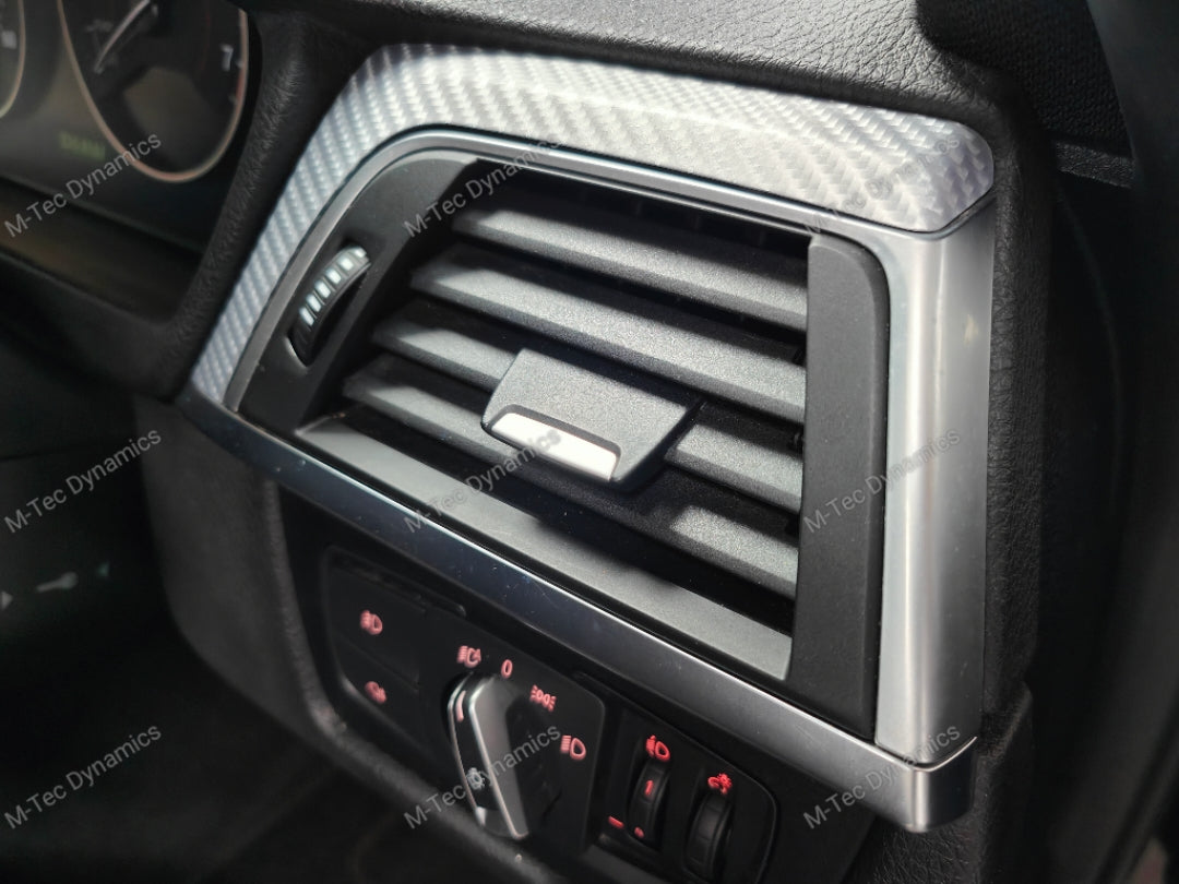 WRAPPING SERVICE - BMW F3X INTERIOR TRIM SET - 4D SILVER CARBON (F30 F31 F32 F33 F36)