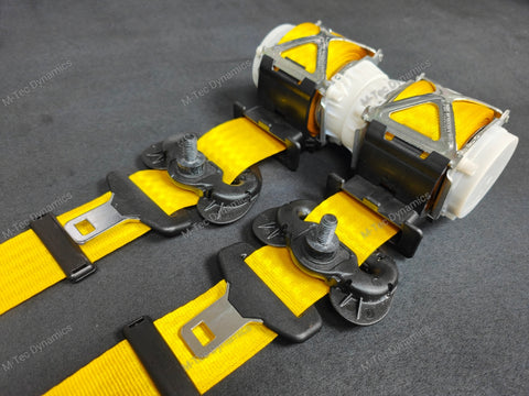 BMW 2-SERIES F22 COUPE YELLOW FRONT SEAT BELT SET