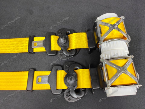 BMW 2-SERIES F22 COUPE YELLOW FRONT SEAT BELT SET
