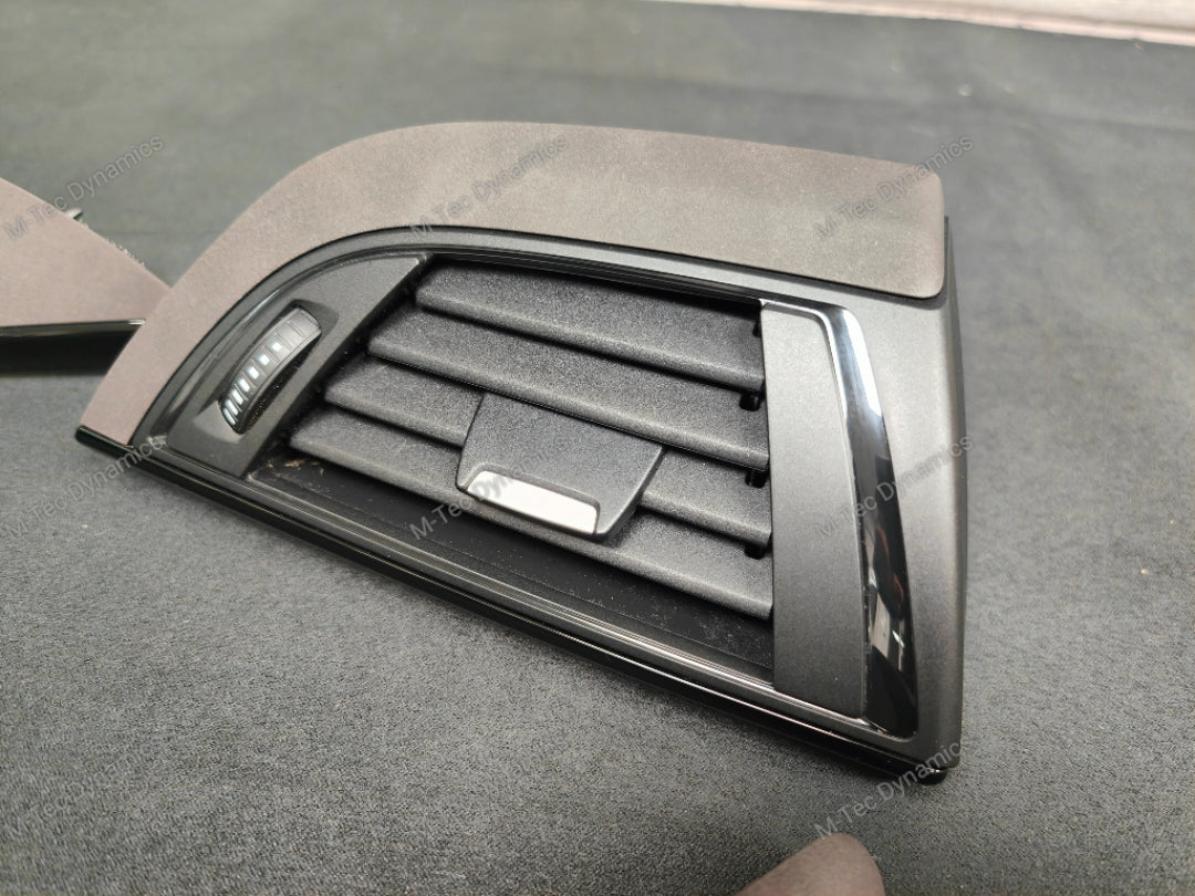 BMW F2X INTERIOR TRIM SET - ALCANTARA LOOK VINYL / GLOSS BLACK ACCENT F20 F21 F22