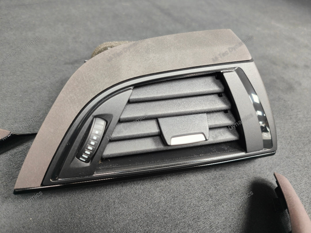 BMW F2X INTERIOR TRIM SET - ALCANTARA LOOK VINYL / GLOSS BLACK ACCENT F20 F21 F22