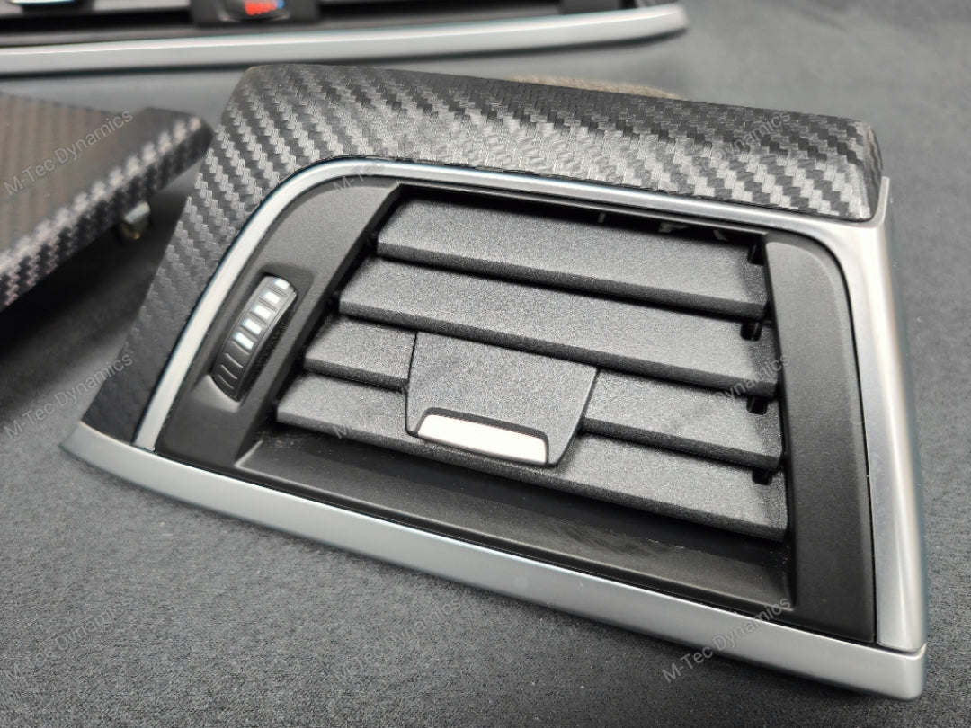 BMW F30 F31 F36 F80 LCI INTERIOR TRIM SET - 3D CARBON / SILVER ACCENT