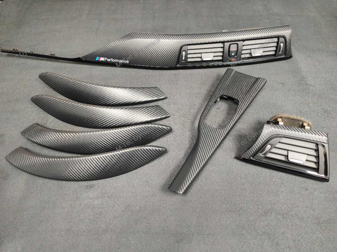 BMW F30 F31 F36 INTERIOR TRIM SET - 3D CARBON / BLACK ACCENT