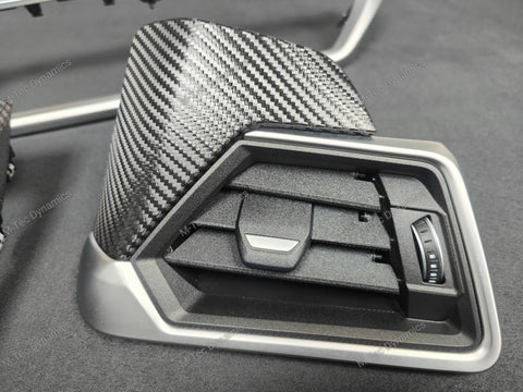 WRAPPING SERVICE - BMW G20 G21 INTERIOR TRIM SET - DEEP TEXTURED GLOSSY BLACK CARBON (MTD-TEX)