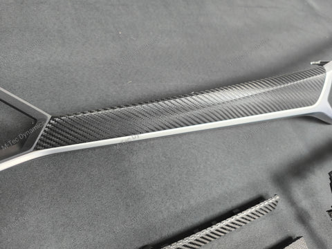 WRAPPING SERVICE - BMW G20 G21 INTERIOR TRIM SET - DEEP TEXTURED GLOSSY BLACK CARBON (MTD-TEX)