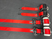BMW 2-SERIES F22 COUPE RED FRONT & REAR SEAT BELT SET