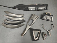 WRAPPING SERVICE - BMW F3X INTERIOR TRIM SET - BLACK BRUSHED ALUMINIUM / ALCANTARA - (F30 F31 F32 F33 F36)