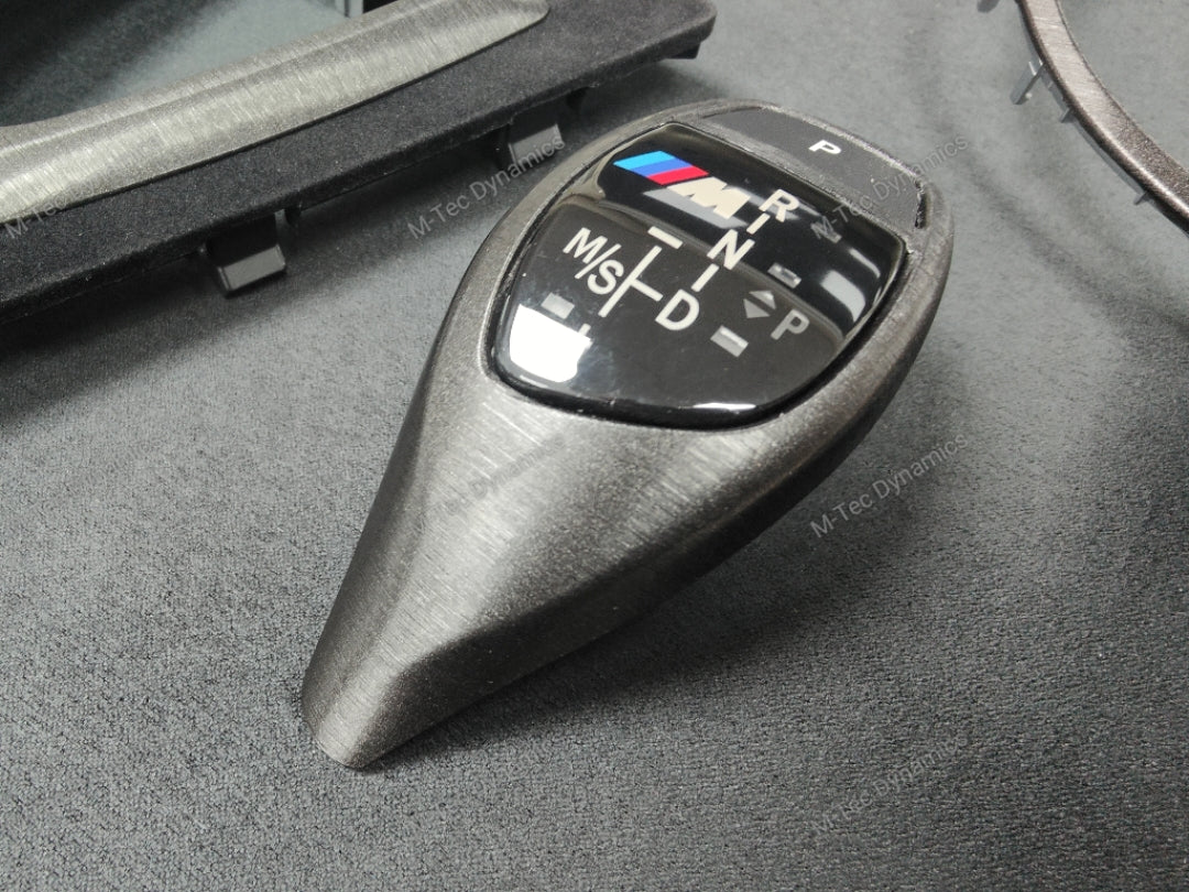 WRAPPING SERVICE - BMW F3X INTERIOR TRIM SET - BLACK BRUSHED ALUMINIUM / ALCANTARA - (F30 F31 F32 F33 F36)