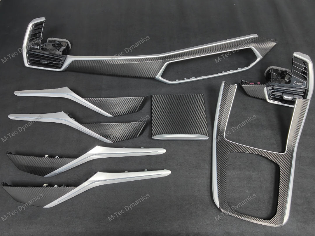 BMW X5 G05 INTERIOR TRIM SET WRAPPING / EXCHANGE SERVICE - TEXTURED BLACK CARBON