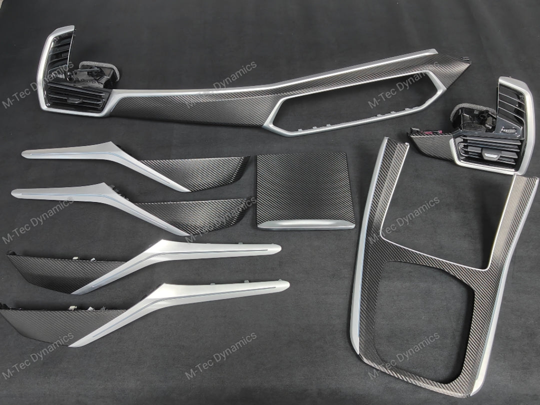 BMW X5 G05 INTERIOR TRIM SET WRAPPING / EXCHANGE SERVICE - TEXTURED BLACK CARBON