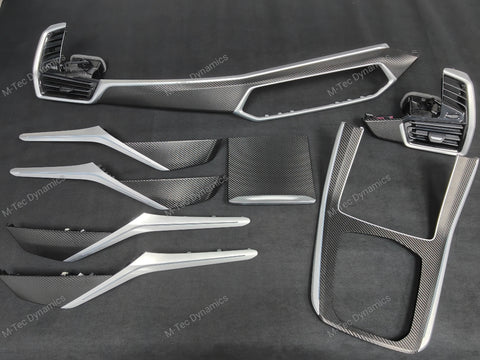 BMW X5 G05 INTERIOR TRIM SET WRAPPING / EXCHANGE SERVICE - TEXTURED BLACK CARBON