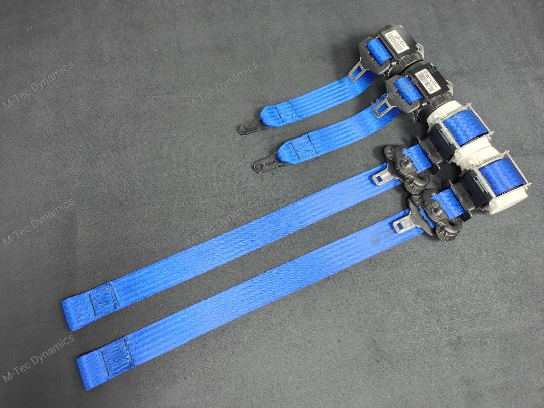 BMW 4-SERIES F32 / F82 M4 COUPE BLUE FRONT & REAR SEAT BELT SET