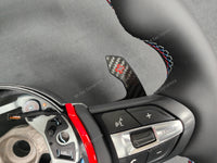 BMW F-SERIES NAPPA LEATHER TRI-STITCH / CUSTOM / RED M4 FASCIA STEERING WHEEL - BMW 1 2 3 4 5 X SERIES