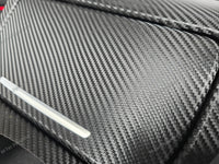 BMW F10 F11 AUTO INTERIOR TRIM SET - TEXTURED GLOSSY BLACK CARBON / RED ACCENT (MTD-TEX)