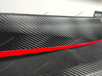 BMW F10 F11 AUTO INTERIOR TRIM SET - TEXTURED GLOSSY BLACK CARBON / RED ACCENT (MTD-TEX)