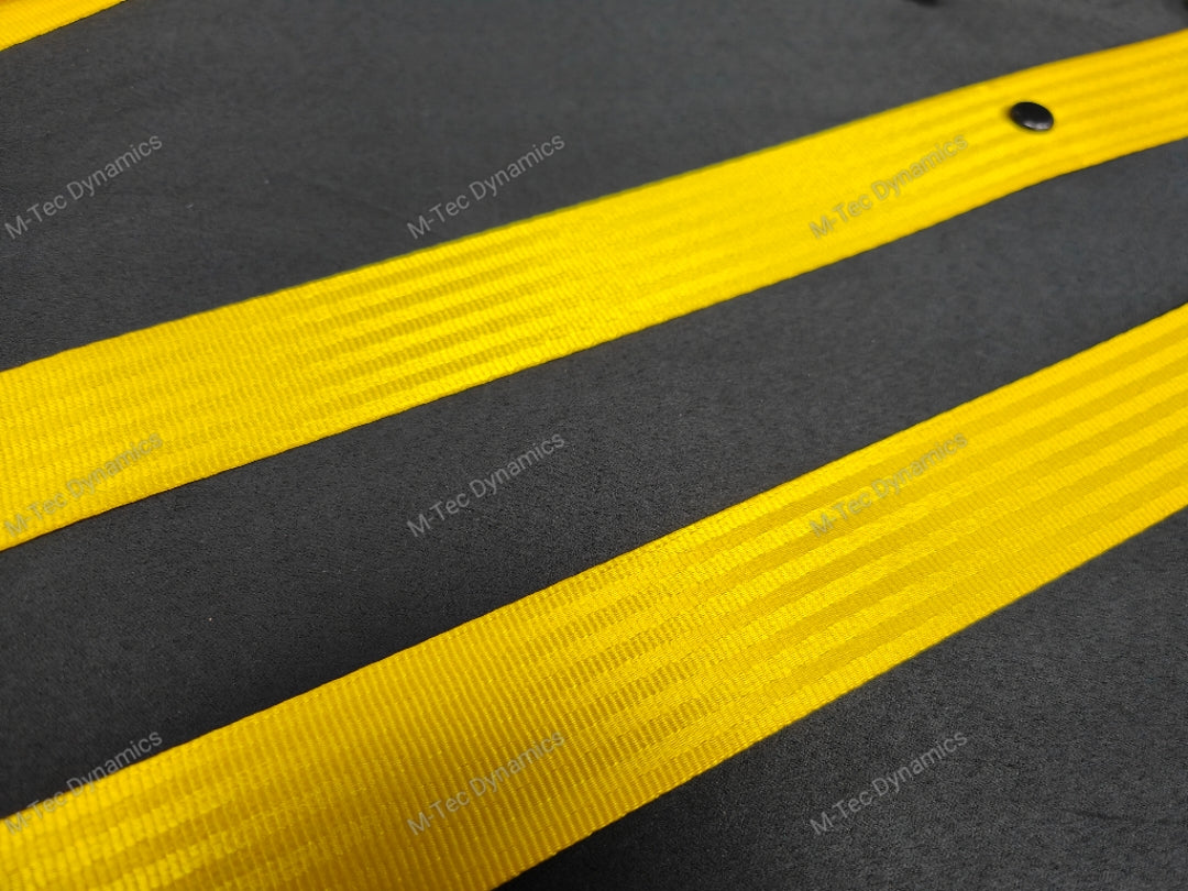 BMW E46 M3 COUPE YELLOW FRONT & REAR SEAT BELT SET (LAP BELT)
