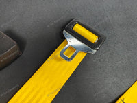 BMW E46 M3 COUPE YELLOW FRONT & REAR SEAT BELT SET (LAP BELT)