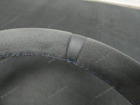 BMW F-SERIES FULL ALCANTARA / BLACK RING / TRI-STITCH STEERING WHEEL - BMW 1 2 3 4 SERIES F20 F22 F30 F32 M2 M3 M4