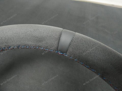 BMW F-SERIES FULL ALCANTARA / BLACK RING / TRI-STITCH STEERING WHEEL - BMW 1 2 3 4 SERIES F20 F22 F30 F32 M2 M3 M4