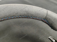 BMW F-SERIES FULL ALCANTARA / BLACK RING / TRI-STITCH STEERING WHEEL - BMW 1 2 3 4 SERIES F20 F22 F30 F32 M2 M3 M4