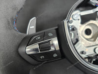 BMW F-SERIES FULL ALCANTARA / BLACK RING / TRI-STITCH STEERING WHEEL - BMW 1 2 3 4 SERIES F20 F22 F30 F32 M2 M3 M4