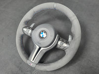 BMW F-SERIES FULL ALCANTARA / BLACK RING / TRI-STITCH STEERING WHEEL - BMW 1 2 3 4 SERIES F20 F22 F30 F32 M2 M3 M4
