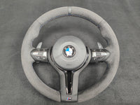 BMW F-SERIES FULL ALCANTARA / BLACK RING / TRI-STITCH STEERING WHEEL - BMW 1 2 3 4 SERIES F20 F22 F30 F32 M2 M3 M4