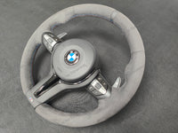 BMW F-SERIES FULL ALCANTARA / BLACK RING / TRI-STITCH STEERING WHEEL - BMW 1 2 3 4 SERIES F20 F22 F30 F32 M2 M3 M4