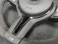 BMW F-SERIES FULL ALCANTARA / BLACK RING / TRI-STITCH STEERING WHEEL - BMW 1 2 3 4 SERIES F20 F22 F30 F32 M2 M3 M4