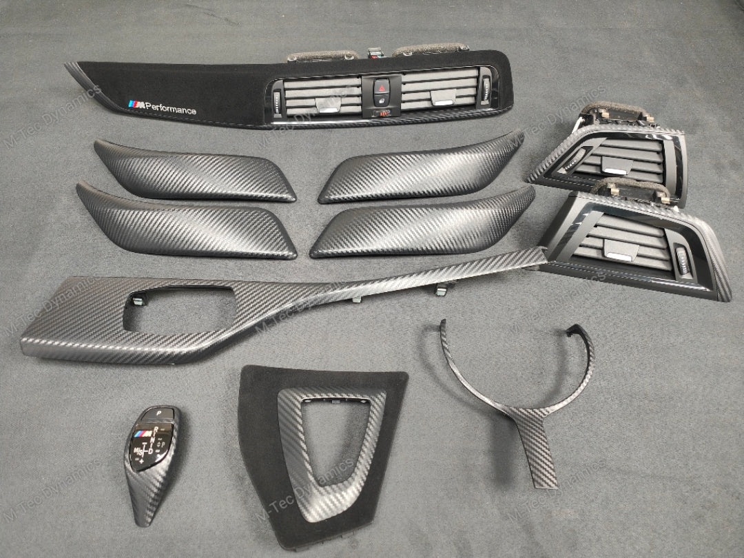 WRAPPING SERVICE - BMW F20 F21 F22 F23 LCI-2 PERFORMANCE STYLE INTERIOR TRIM SET - 3D CARBON / ALCANTARA