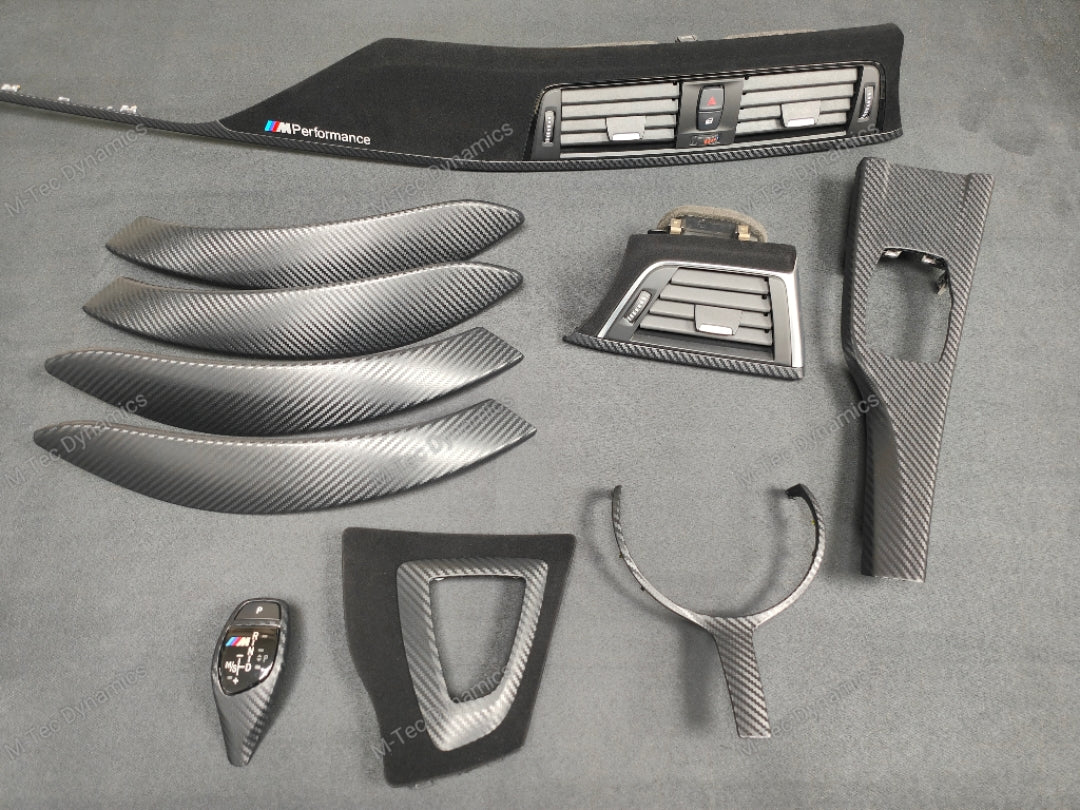 BMW F30 F31 F36 NTERIOR TRIM SET - PERFORMANCE STYLE / 3D MATT CARBON (COMPLETE SET)