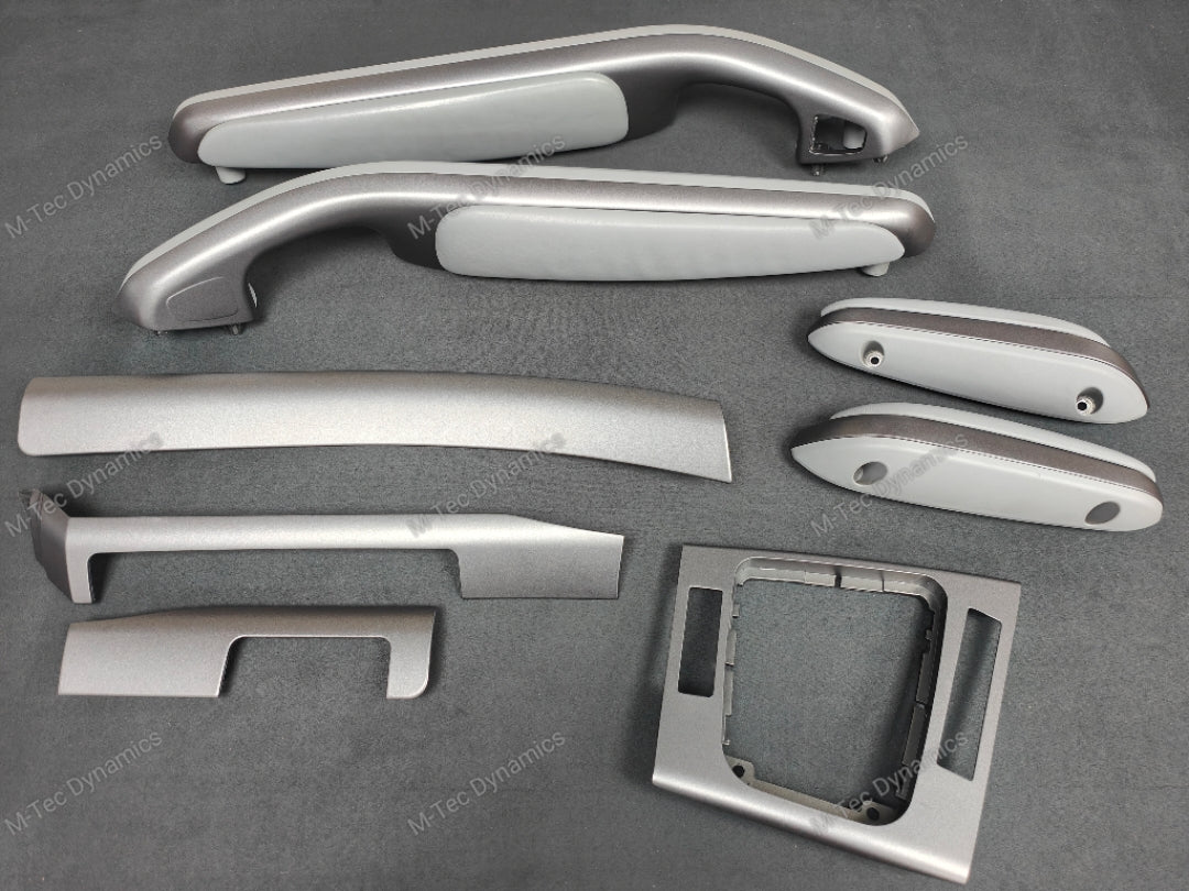 REMOVAL, WRAP & REFIT SERVICE - BMW E46 COUPE / CONVERTIBLE INTERIOR TRIM SET - SHADOW GREY