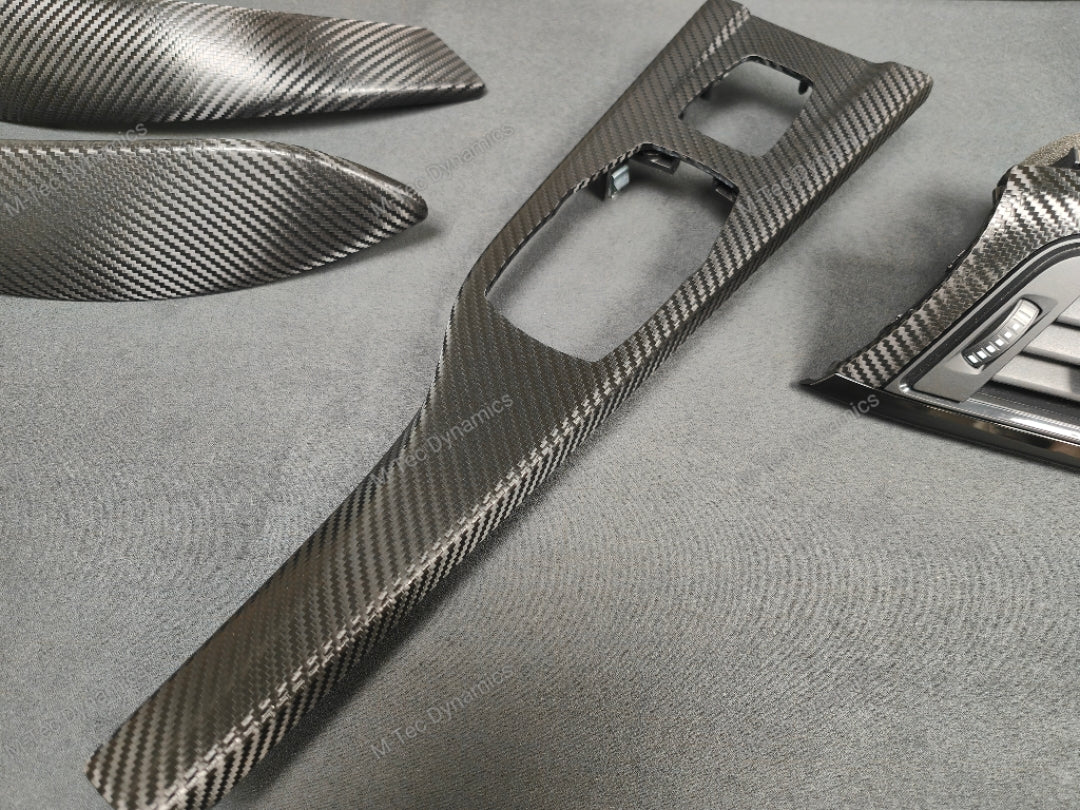 BMW F33 CONVERTIBLE INTERIOR TRIM SET - TEXTURED CARBON / GLOSS BLACK ACCENT