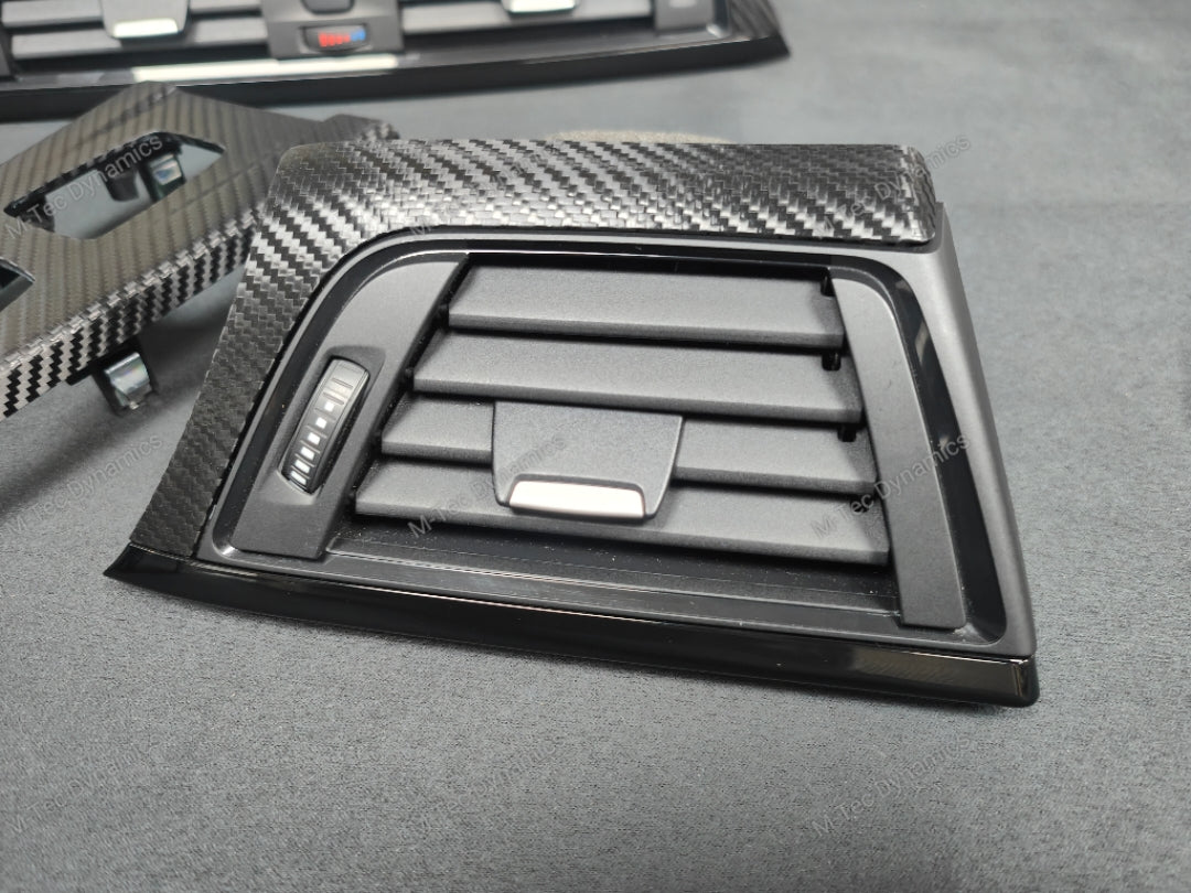 BMW F33 CONVERTIBLE INTERIOR TRIM SET - TEXTURED CARBON / GLOSS BLACK ACCENT