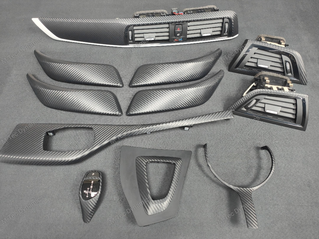 WRAPPING SERVICE - BMW F20 F21 F22 F23 LCI-2 CUSTOM INTERIOR TRIM SET - 3D CARBON / CUSTOM COLOUR ACCENT TRIM