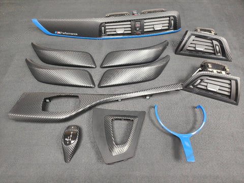 BMW F20 F21 F22 F23 LCI-2 CUSTOM INTERIOR TRIM SET - 3D CARBON / CUSTOM COLOUR ACCENT TRIM - WRAPPING SERVICE