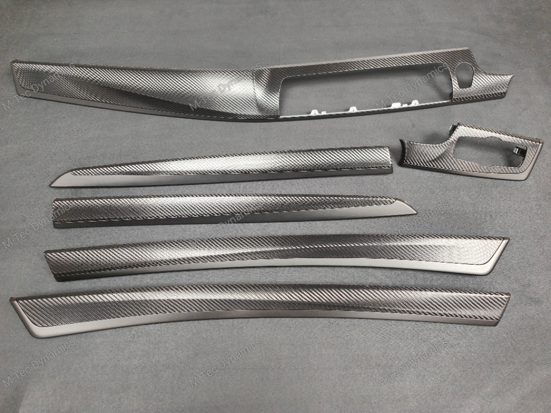 BMW F10 F11 M5 INTERIOR TRIM SET - TEXTURED BLACK CARBON / MATT BLACK ACCENT CUSTOM