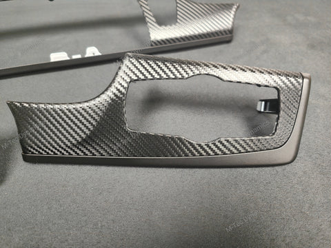 BMW F10 F11 M5 TEXTURED BLACK CARBON / MATT BLACK ACCENT CUSTOM INTERIOR TRIM SET