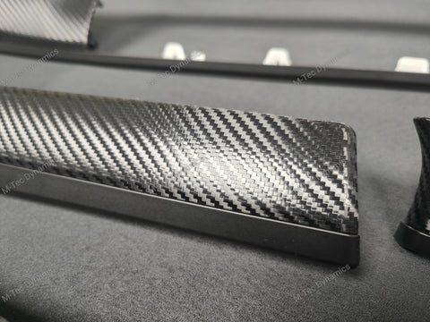 BMW F10 F11 M5 TEXTURED BLACK CARBON / MATT BLACK ACCENT CUSTOM INTERIOR TRIM SET