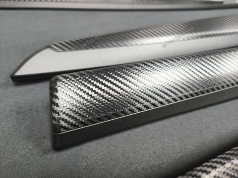 BMW F10 F11 M5 TEXTURED BLACK CARBON / MATT BLACK ACCENT CUSTOM INTERIOR TRIM SET