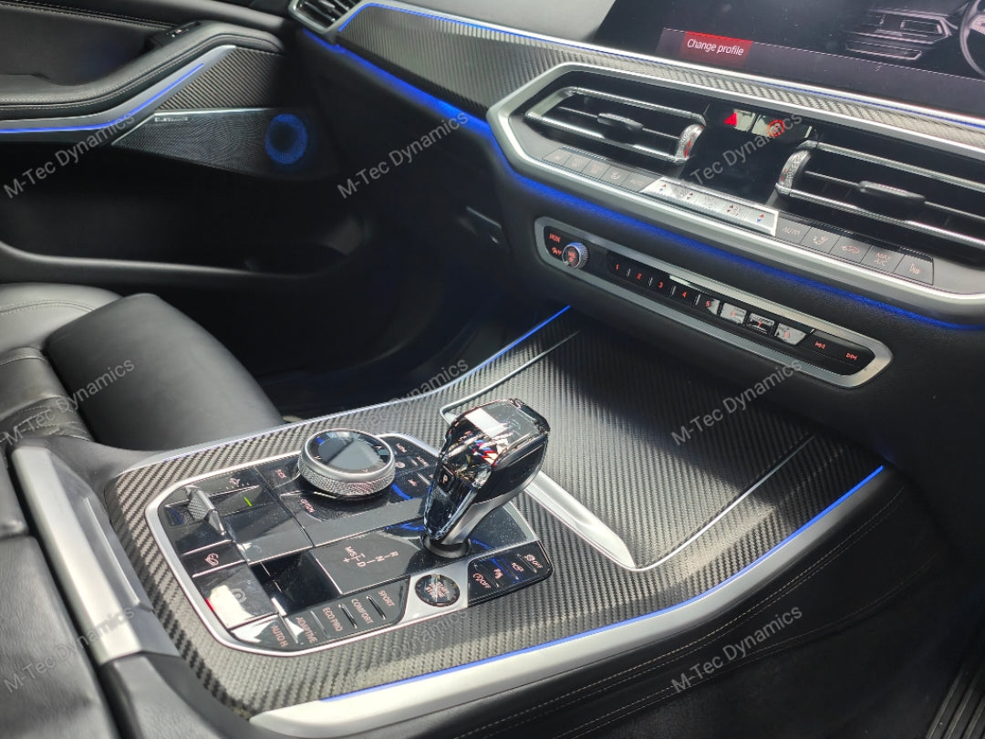 BMW X5 G05 INTERIOR TRIM SET WRAPPING / EXCHANGE SERVICE - TEXTURED BLACK CARBON