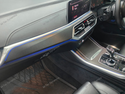 BMW X5 G05 INTERIOR TRIM SET WRAPPING / EXCHANGE SERVICE - TEXTURED BLACK CARBON