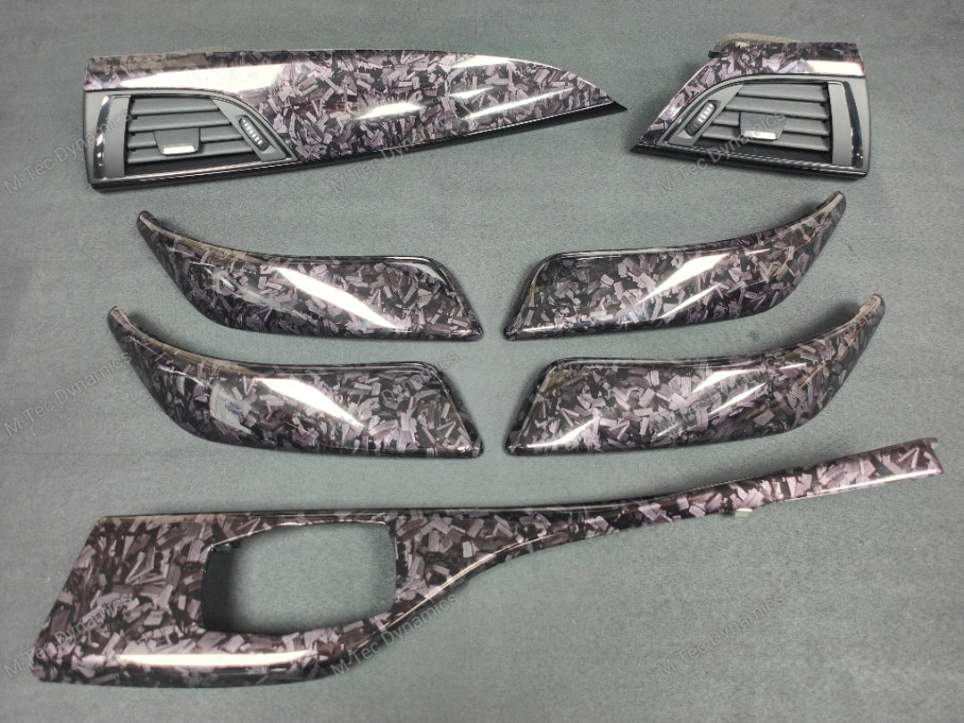 BMW F2X INTERIOR TRIM SET - GLOSS FORGED CARBON / GLOSS BLACK ACCENT - F20 F21 F22