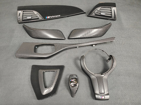 BMW F20/F21/F22/F87 - COMPLETE PERFORMANCE STYLE / 4D GLOSSY CARBON INTERIOR TRIM SET  (#36)