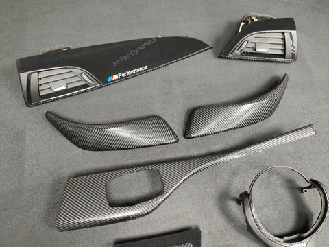 BMW F20/F21/F22/F87 - COMPLETE PERFORMANCE STYLE / 4D GLOSSY CARBON INTERIOR TRIM SET  (#36)