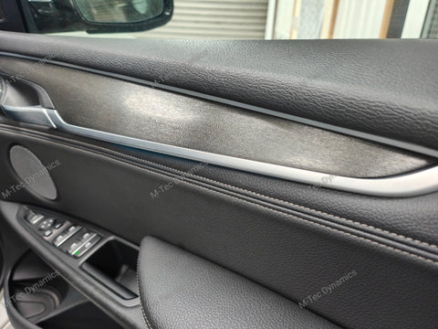 BMW X5 F15 INTERIOR TRIM SET WRAPPING SERVICE - BLACK BRUSHED ALUMINIUM