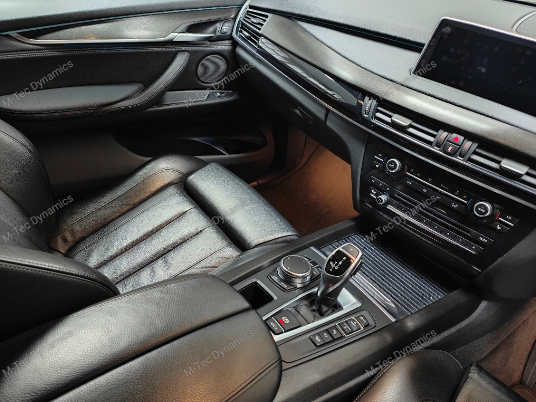 BMW X5 F15 INTERIOR TRIM SET WRAPPING SERVICE - BLACK BRUSHED ALUMINIUM
